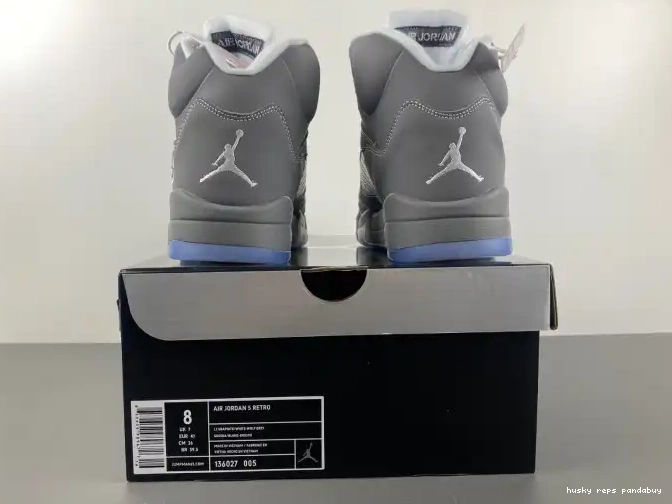 Cheap Husky Retro Jordan 5 Grey 136027-005 Wolf Air 0626